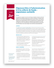 Dépenses liées à la collecte de fonds  et à l'administration
